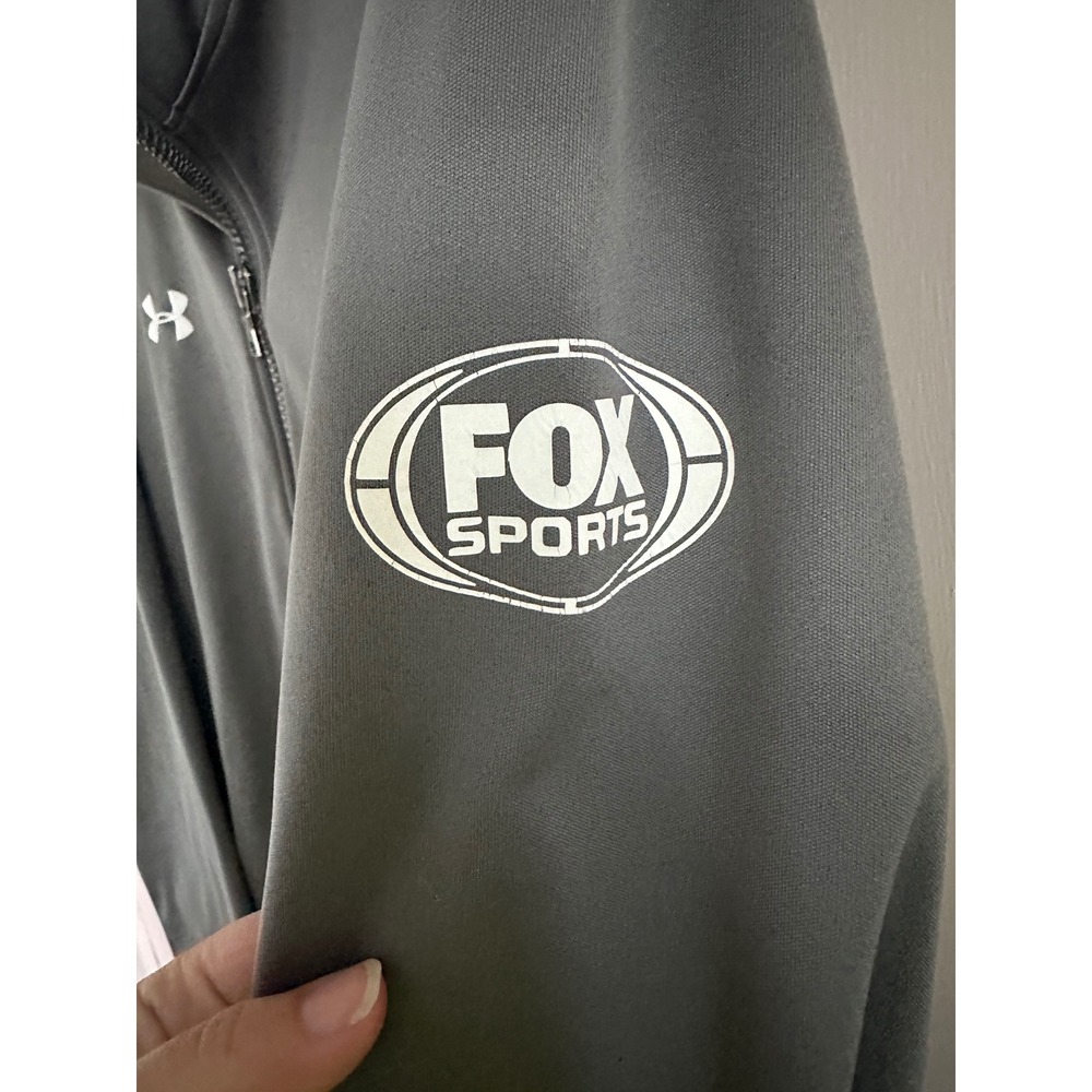 Under Armour Mens ColdGear Full‎ Zip Jacket Gray Fox Sports XL Loose Fit - Picture 7 of 8